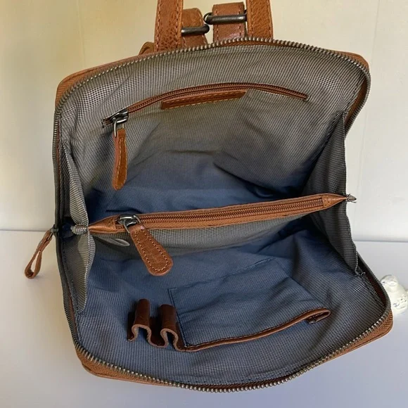 Spikes & Sparrow Brown Leather Backpack - Picture 4 of 16